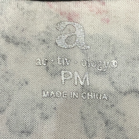 Petite Medium Ladies Warmup Velour Jacket Pink Roses Zipper Pockets Activology - Picture 7 of 10